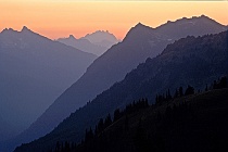 Ridgelines at Sunset from White Pass